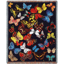 70x54 BUTTERFLIES Butterfly Nature Tapestry Afghan Throw Blanket - £50.36 GBP