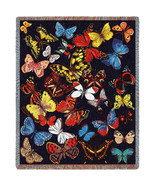 70x54 BUTTERFLIES Butterfly Nature Tapestry Afghan Throw Blanket - £49.61 GBP
