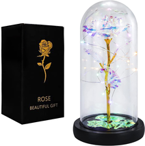 Mother&#39;s Day Rose Flowers Gift for Mom, Colorful-Romantic Artificial Light up Ro - £18.35 GBP