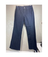 Elle Vintage Womens Wide Leg Trouser Style Denim Blue Stretch Jeans Size 8  - $24.95