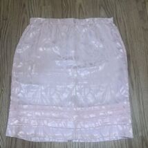 Pink bottom tier slit back skirt barbie core A line Knee lenght zipper  - $14.99