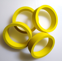 Pinball Machine Flipper Rubber Rings 1.5&quot; Yellow Common Fits 3&quot; Bats Lot Of 4 - £7.74 GBP