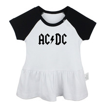 Funny Rock Band ACDC Newborn Baby Girls Dress Toddler Infant 100% Cotton Clothes - £10.45 GBP