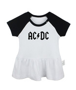 Funny Rock Band ACDC Newborn Baby Girls Dress Toddler Infant 100% Cotton... - £10.28 GBP