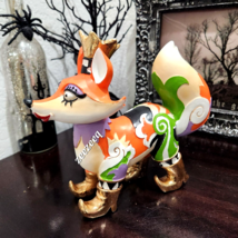 Street Sweet Halloween Thanksgiving Fancy Fox in Costume Figurine Statue... - $38.99