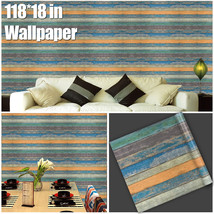 9.8Ft*18In 3D Wood Grain Contact Paper Self Adhesive Wallpaper Roll Peel Stick - £15.97 GBP