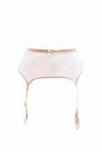 Agent Provocateur Womens Suspenders Solid Bridal Tulle Beige Size S - £81.43 GBP