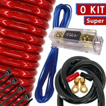 Hot 0 Gauge 5500W Car Amplifier Installation Power Amp Wiring Kit Red - £58.22 GBP