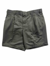 Roundtree &amp; Yorke Shorts Sz 40 Inseam 8” Green Easy Care Dress Shorts - £10.86 GBP