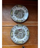 Vintage Lot Fairoaks by Royal China Small Brown &amp; Yellow Transferware Sa... - £8.85 GBP