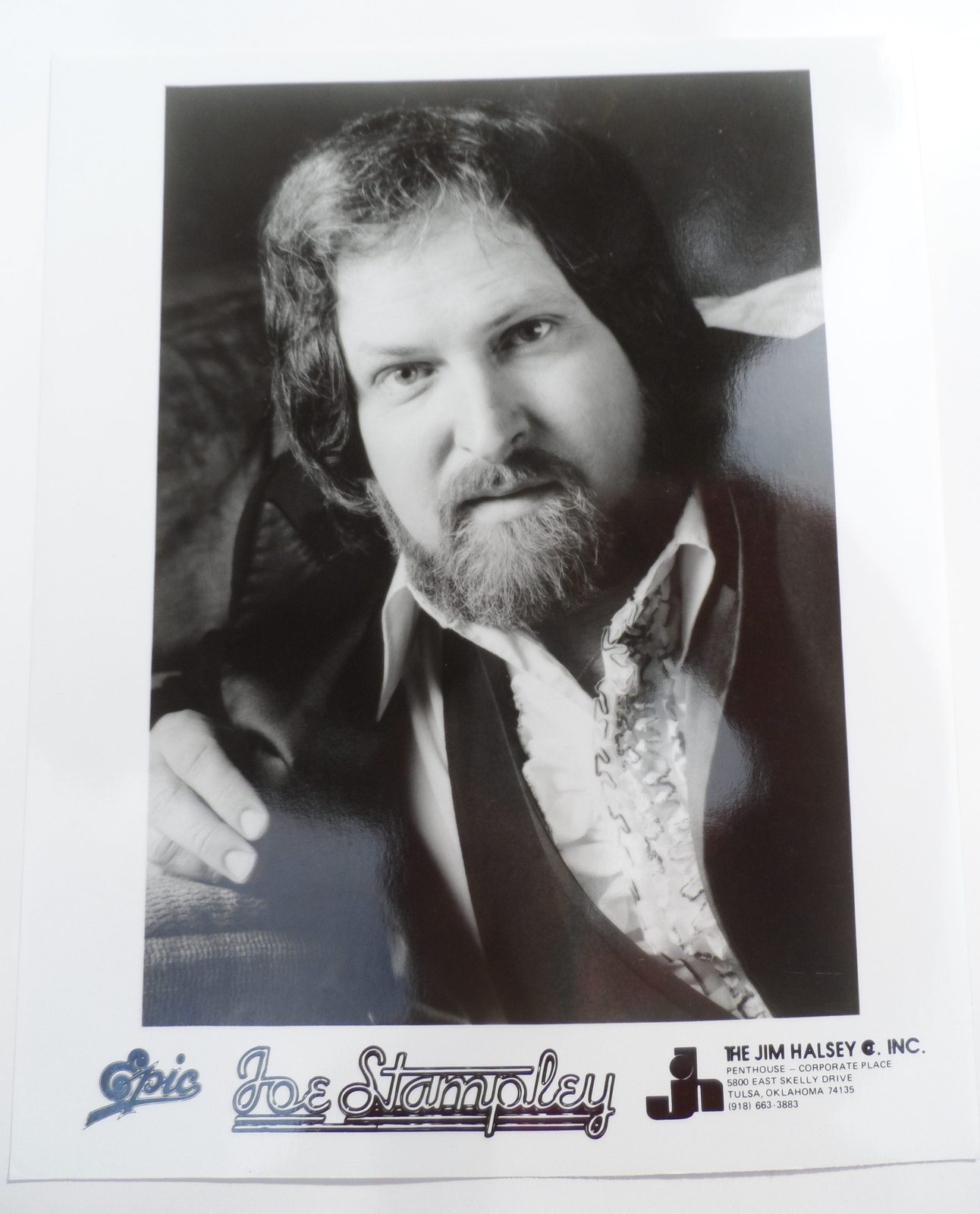 Primary image for JOE STAMPLEY Promo Photo 8*10 Country Rare 1980's Epic Records Jim Halsey Inc 
