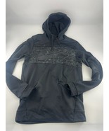Nike Sweatshirt Mens Small Black Gray Pullover Hoodie Swoosh Sportswear ... - $33.48 CAD