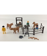 Playmobil Wild Wild West Cowboy Western with Bull Well Playset Lot Vinta... - £30.97 GBP