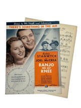 Theres Something In The Air VTG 1936 Sheet Music from Banjo On My Knee Stanwyck - £6.95 GBP