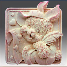 Bunny Bear - Detail of high relief sculpture, silicone Soap/polymer/clay mold - £21.01 GBP