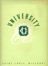 University Club Dinner Menu Saint Louis Missouri 1956 - £57.29 GBP