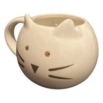10 Strawberry Street Coffee Mug Whimsical Cupboard White &amp; Gold Fat Cat Tea Cup - £9.49 GBP