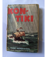 Vintage KON-TIKI Hardback Book by Thor Heyerdahl 1953 Re-print Edition - £10.31 GBP
