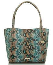 Brahmin Bailee Ocean Lilyana Tote Snake Print Leather Handbag Purse $415... - $232.64