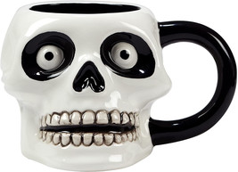Skull 37234 Scaredy Cat 3D Ceramic Coffee Mug Tea Cup 22 oz 5.5&quot; L - $21.78