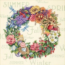 Dimensions 35040 Gold Collection Wreath of All Seasons Counted Cross Stitch K-14 - $64.99