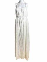 Ark &amp; Co Womens Small Ivory Maxi Sundress Strappy Bohemian Boho - £19.54 GBP