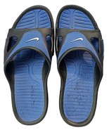 Nike Unisex First String Blue Black Slip On Open Toe Slide Sandals Sz M 8 W 9 - $49.49