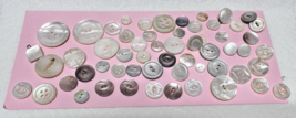 55 Antique Carved &amp; Plain Mother of Pearl Baby Dress Buttons Mixed Lot 3... - $551.61 MXN