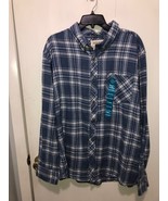 NEW One Day Away Plaid Flannel Shirt Mens SZ XXL Cotton Long Sleeve NWOT - £10.11 GBP