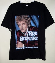 Rod Stewart Concert Tour T Shirt Vintage 2007 Rockin In The Round Size L... - $64.99