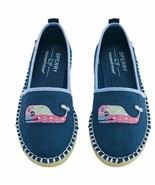 Sperry X Vineyard Vines Skysail Navy Canvas Espadrille Slip on Shoes Gir... - $50.69 CAD