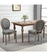 Set of 2 Elegant French-Style Dining Chairs w/ Wood Frame... - £143.05 GBP