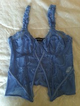 prettylittlething blue underwired lace bralette size uk 12  euro 40  usa 8 - $9.01