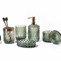 6-Piece Clear Bathroom Glass Accessories Set - $93.05