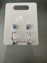 Disney Parks Cubic Zirconia Cinderella Coach Silver Color Earrings NEW image 2