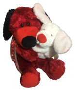 Dan Dee Red Dog White Puppy Plush Valentine Stuffed Animals Love HTF - R... - $89.18 CAD