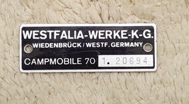 Vw Volkswagen Bus Camper WESTFALIA-WERKE-K-G.CAMPMOBILE 70 - £118.03 GBP