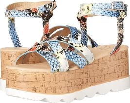 Yoki Charlene-25 Size 7.5 M Women&#39;s Leather Strappy Platform Wedge Sanda... - $37.75 CAD