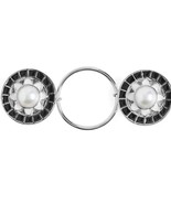 Unique 3 way Fastener Pearl Flower Crest - €18,64 EUR