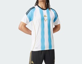 Adidas Men&#39;s Messi Training Jersey Top Blue/white - $1,267.16 MXN