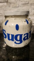Half Gallon Glass Jar Hand Decorated &quot;SUGAR&quot; with Metal Screw Top - $8.81