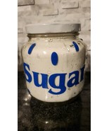 Half Gallon Glass Jar Hand Decorated &quot;SUGAR&quot; with Metal Screw Top - $12.07 CAD