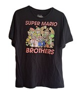 Super Mario Brothers Officially Licensed Character Graphic Black Large T... - $5.36