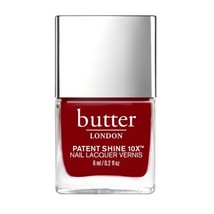 butter LONDON, Patent Shine 10X Nail Lacquer Her Majesty&#39;s Red, 0.4 Ounce - £14.38 GBP
