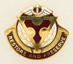 Vintage US Military Army Dental Lab Fort Sam Houston Insignia Crest DUI Pin - $12.86