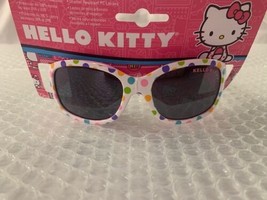 NEW  Girls kids HELLO KITTY  white with multi-colored polka dots  Sungla... - £4.68 GBP