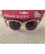 NEW  Girls kids HELLO KITTY  white with multi-colored polka dots  Sunglasses - $5.99