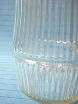 Hoosier Indiana Clear Pressed Glass Ribbed Flared Top Vase #4089-8 - £27.59 GBP