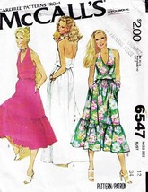 Misses&#39; HALTER DRESS Vintage 1979 McCall&#39;s Pattern 6547 Size 12 - £11.76 GBP