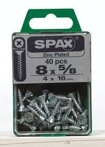 SPAX No. 8 x 5/8 in. L Phillips/Square Flat Head Zinc-Plated Steel Multi... - €18,63 EUR